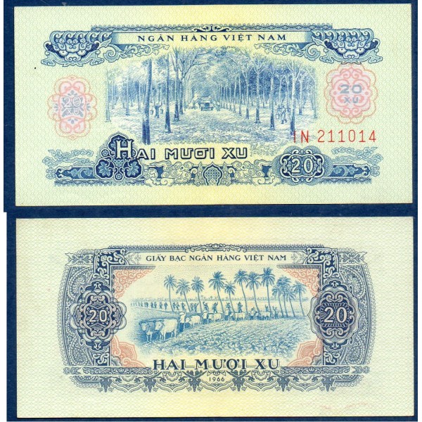 Viet-Nam Sud P.38a, Spl Billet de 20 Xu 1966