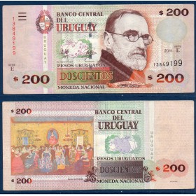 Uruguay P.89c, TTB Billet de 200 Pesos 2011 Pedro Figari