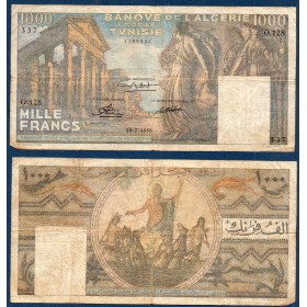 Tunisie P.29a, B Billet de 20 francs 19.7.1950 temple de Sbeitla