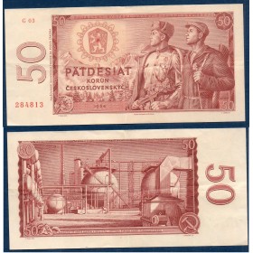 Tchécoslovaquie P.90b, TTB Billet de 50 Korun 1964 série G