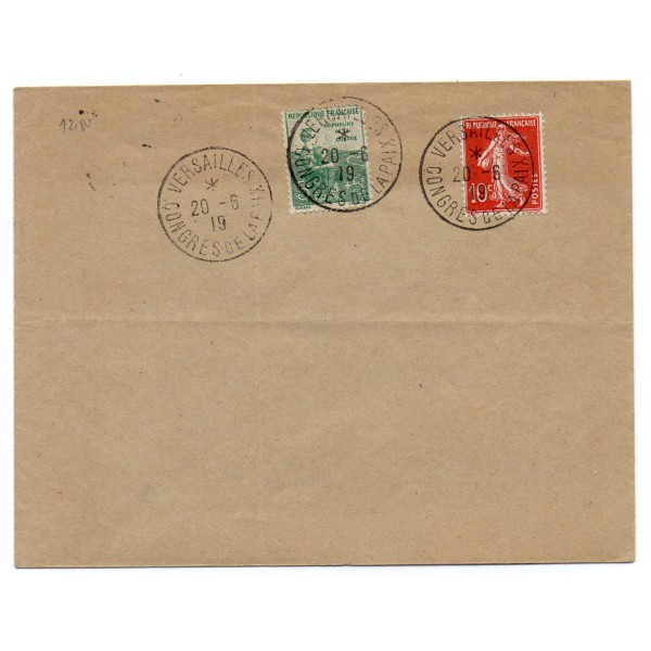 Rare enveloppe avec timbre orphelins de la guerre France 149 vert oblitéré congrès de la paix