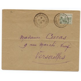 Rare enveloppe avec timbre orphelins de la guerre France 150  vert oblitéré congrès de la paix