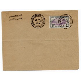 Rare enveloppe avec timbre orphelins de la guerre France 152 rose oblitéré congrès de la paix
