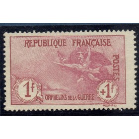 Timbre France Yvert No 154 Orphelin de la Guerre carmin neuf sans gomme