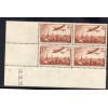 Bloc de 4 coin daté du timbre France Poste Aérienne Yvert 13 avion survolant Paris 2.50f Rose neuf **