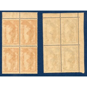 Bloc de 4 des timbres France Yvert No 354-355 Victoire de Samothrace neuf * gomme altérée