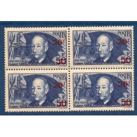bloc de 4 du imbre France Yvert No 493 Clement Ader neufs**