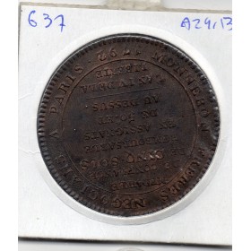 Monneron 5 sols Type IIf 1792 Sup-, France monnaie de confiance