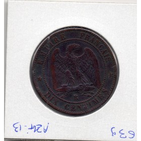 Monnaie Satirique 10 centimes Napoléon III avec casque à pointe 1856 B