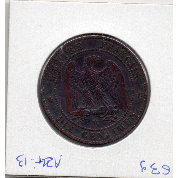 Monnaie Satirique 10 centimes Napoléon III avec casque à pointe 1856 B