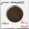 Jeton Francois II Lune et soleil 1547 TTB