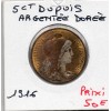 Monnaie argentée dorée 5 centimes dupuis 1916 France pièce de nécessité