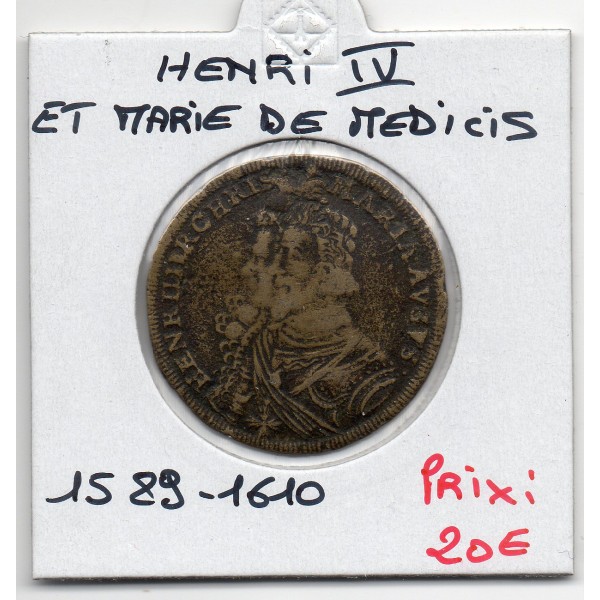 Jeton Henri IV et Marie de Medicis ND TB