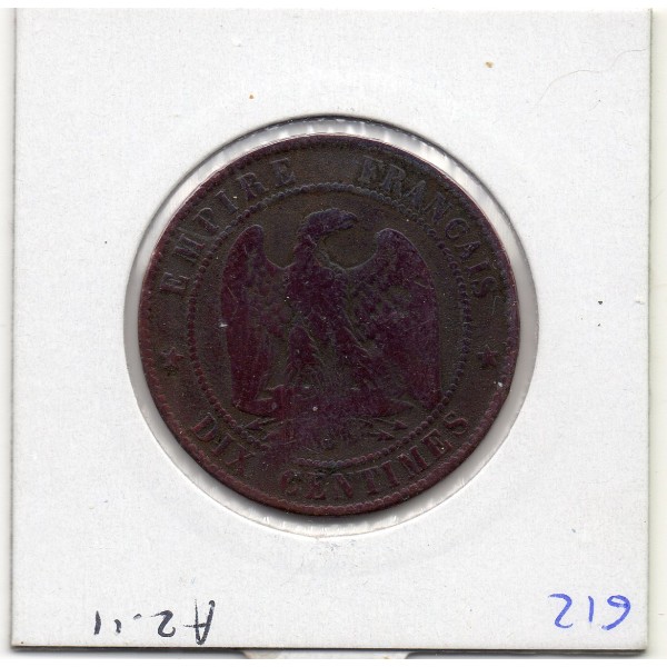 Monnaie Satirique 10 centimes Napoléon III avec laurié 1854 BB