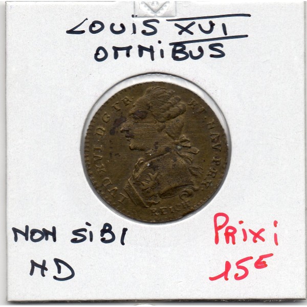 Jeton Louis XVI OMNIBVS NON SIBI laiton, 1775