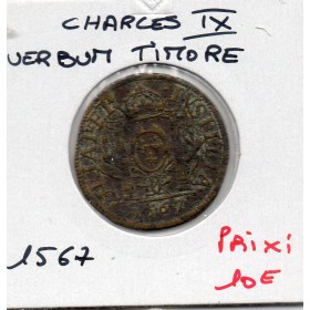 Jeton Charles IX VERBVM TIMORE, 1567 TB