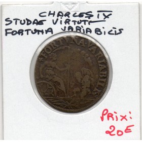 Jeton Charles IX STVDEAT VITRTVTI FORTVNA VARIABILIS, ND TB