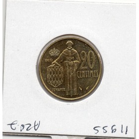 Monaco Rainier III 20 centimes 1979 Sup+, Gad.147