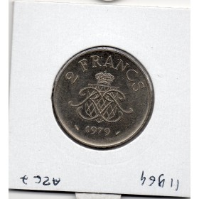 Monaco Rainier III 2 Francs 1979 Sup+, Gad.151