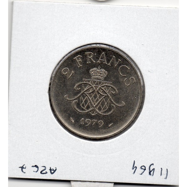 Monaco Rainier III 2 Francs 1979 Sup+, Gad.151
