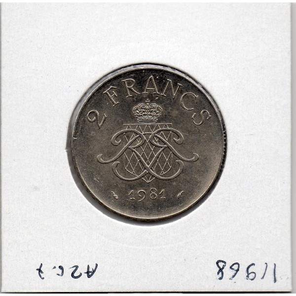 Monaco Rainier III 2 Francs 1981 Sup+, Gad.151