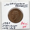 Monaco Rainier III 10 Francs 1981 Sup+, Gad.157