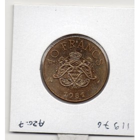 Monaco Rainier III 10 Francs 1981 Sup+, Gad.157