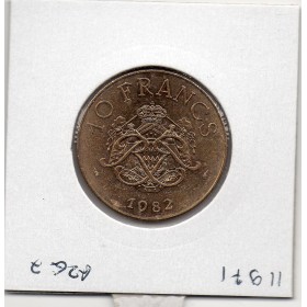 Monaco Rainier III 10 Francs 1982 Sup+, Gad.157