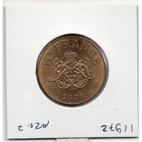 Monaco Rainier III 10 Francs 1978 Spl, Gad.157
