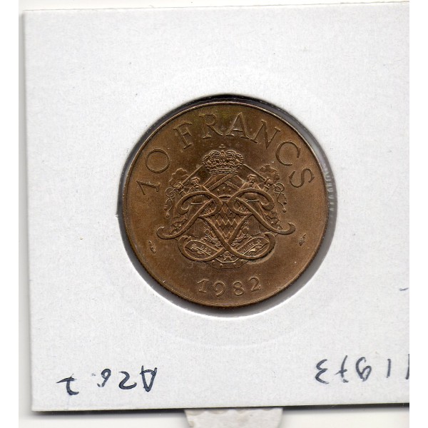 Monaco Rainier III 10 Francs 1982 Sup+, Gad.157