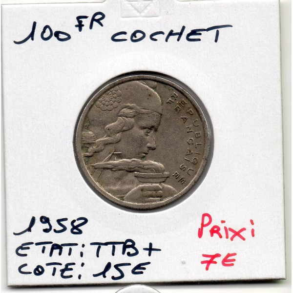 100 francs Cochet 1958 TTB+
