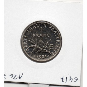 1 franc Semeuse Nickel 1981 Spl