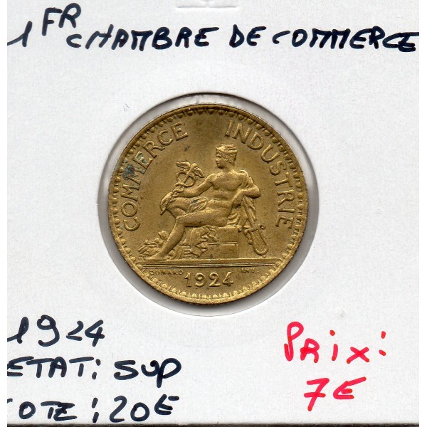 Bon pour 1 franc Commerce Industrie 1924 Sup