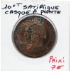 Monnaie Satirique 10 centimes Napoléon III avec casque à pointe