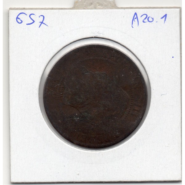10 centimes Napoléon III 1854 D contremarqué Tilley's Coals Brighton