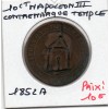 10 centimes Napoléon III 1852 A contremarqué temple