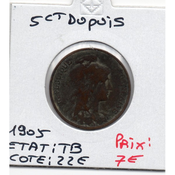 5 centimes Dupuis 1905 TB