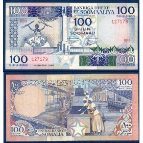 Somalie P.35a, TTB Billet de 100 Shilings 1989