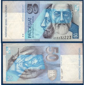 Slovaquie P.21c, TTB Billet de 50 Korun 1999 St Cyril et Method