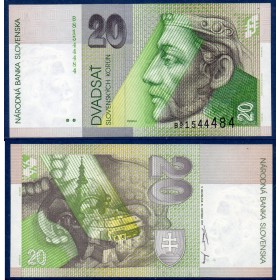 Slovaquie P.20c, Sup Billet de 20 Korun 1995 Prince Pribina