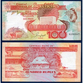 Seychelles P.35, TTB, Billet de 100 Rupees 1989 Maison
