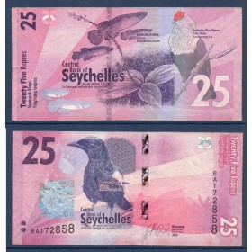 Seychelles P.48, TTB Billet de 25 Rupees 2016 pie Robine