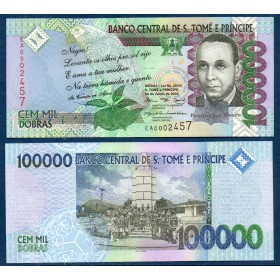 Sao Tomé et Principe P.69a, Neuf, Billet de 100000 Dobras 2005 Tenreiro