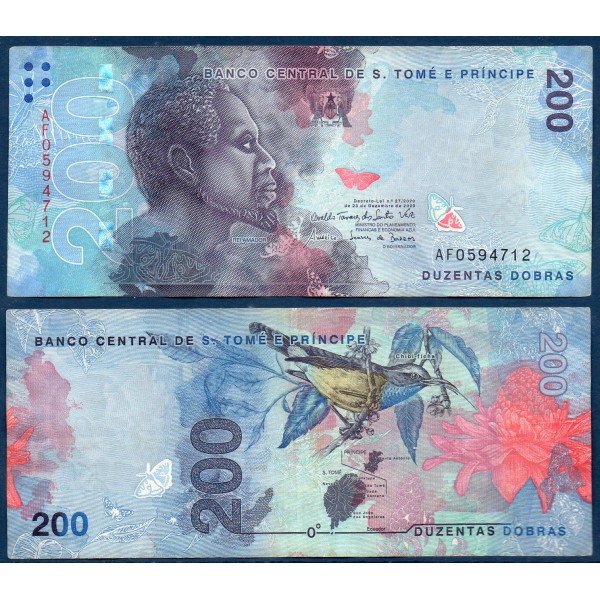 Sao Tomé et Principe P.81, TTB Billet de 200 Dobras 2020 Roi Amador
