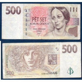 Republique Tchèque P.20a, TTB Billet de 500 Korun 1997 Bozena Nemcova