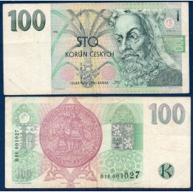 Republique Tchèque P.12, TB Billet de 100 Korun 1995 Karel IV