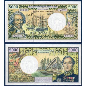 Polynésie Française P.3e, TTB Billet de 5000 Francs 2000 Bougainville