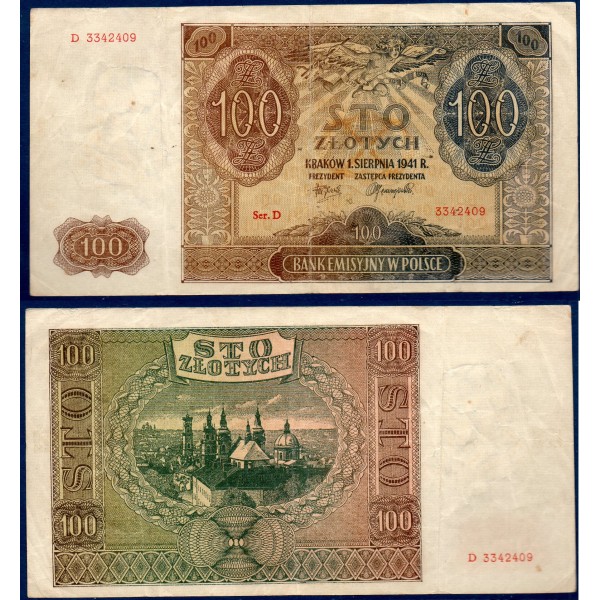 Pologne P.74a, TB, Billet de 100 zlotych 1932 Poniatowski