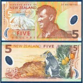 Nouvelle Zelande P.185a, neuf Billet de 5 Dollars 1999