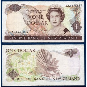 Nouvelle Zelande P.169b, TTB Billet de 1 Dollar 1981-1992 Fantail